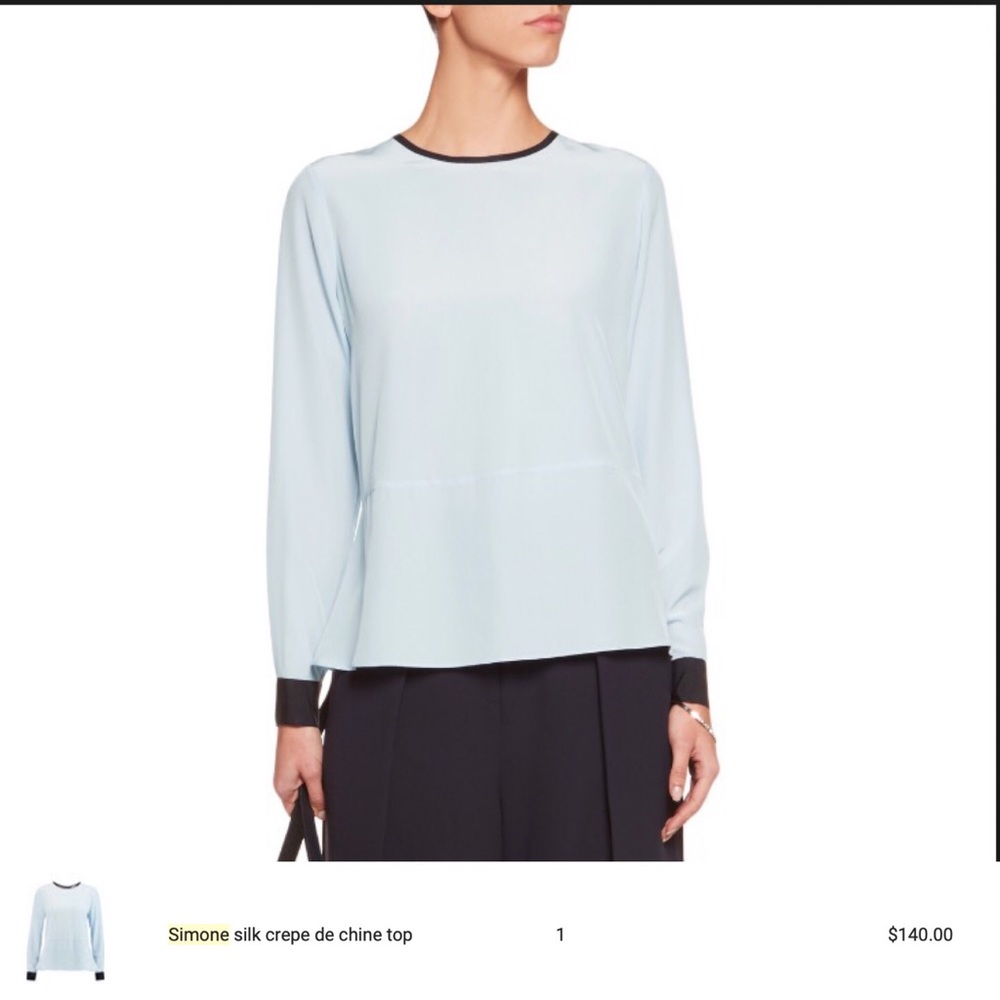 NWOT Iris & Ink silk crepe de chine blouse